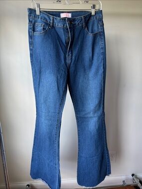 Men's Bootcut Denim Jeans in Mid Blue